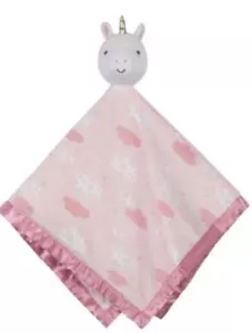 Neu mit Etikett Parents Choice Walmart rosa Einhorn Wolken groß Plüsch Baby Sicherheitsdecke - Bild 1 von 9