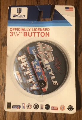 1995 KYLE PETTY #42 Coors Light Wincraft 3 1/2 Inch Button Pin NEW / Unused - Image 1 of 2
