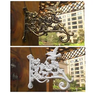 Suspendu Plante Support Crochets Fonte Décorative Fleur Panier Carillon Vent - Photo 1/26