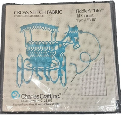Oatmeal Fiddler's Cloth Aida 12 X 18 Inch Cross Stitch Charles Craft Fabric  New - Image 1 of 4