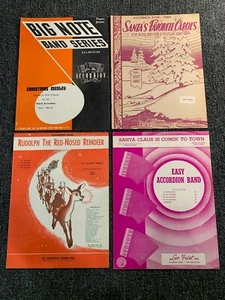 Accordion Band Christmas Song Books For Third Accordion - Set of 4 - Picture 1 of 9