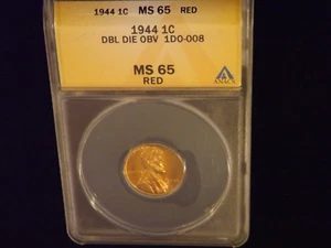 1944 1C DDO ANACS MS 65 RD - Picture 1 of 2