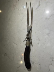 Mango de ciervo de asta - Horquillas para tallar carne con soporte vintage de 11 pulgadas - Imagen 1 de 10