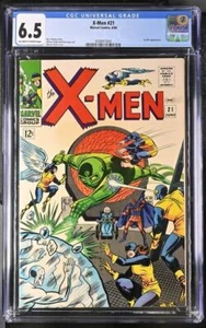 X-Men #21 (Marvel, 1966) CGC 6.5 Fine+ Stan Lee - Foto 1 di 2
