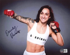 EMILY DUCOTE SIGNED AUTOGRAPHED 8x10 PHOTO MMA UFC FLYWEIGHT RARE BECKETT BAS - Picture 1 of 2