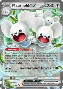Tarjeta de Pokémon Maushold ex 155/182 PAR Paradox Rift casi nueva - Imagen 1 de 1