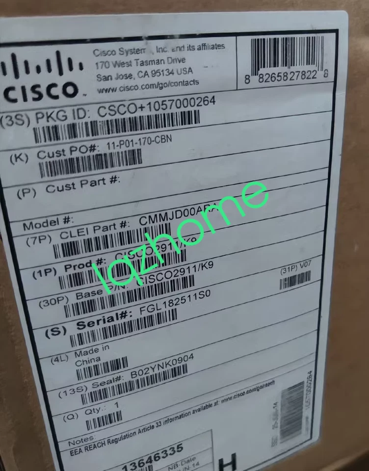 1PCS cisco2911/k9 router new via FedEx or DHL - Image 1 of 1