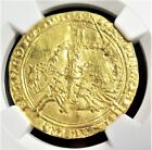 France: Jean II le Bon (1350-1364) gold Franc a cheval ND (1360) UNC Details NGC