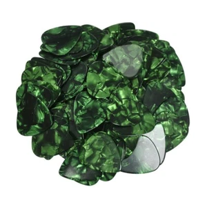 Selecciones de guitarra de celuloide pesadas de 1,5 mm 100 piezas púas verde perla para bajo - Imagen 1 de 4