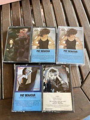 Pat Benatar 5 Cassette Tape Lot Crimes, In The Heat, Wide Awake, Seven - Image 1 of 2