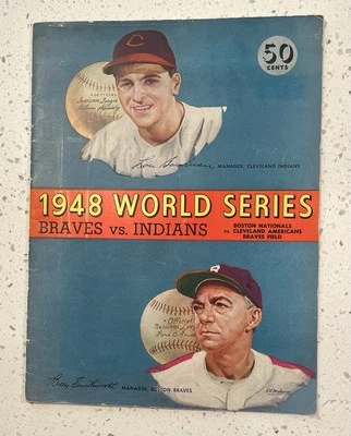 1948 World Series Program Boston Braves  Version Unscored - Image 1 of 4