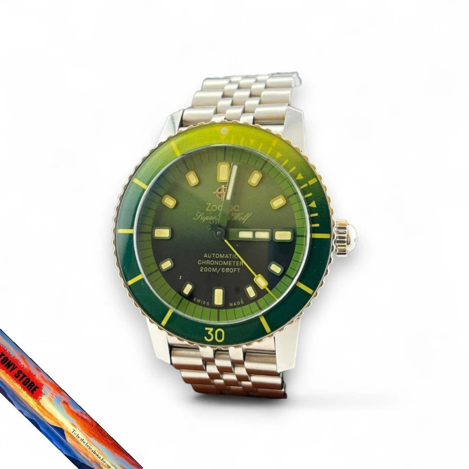 Zodiac Super Sea Wolf Pineapple Dream Green Men's Watch - ZO9295