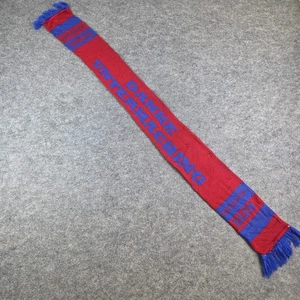 German Danke Unterhaching Football Soccer Scarf Vintage Red Blue Memorabilia 470 - Picture 1 of 10
