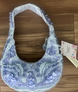 VIRAL Made In India Purple Beaded Bag - Picture 1 of 7