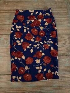 LuluRoe Casual Straight Skirt Cassie Size Large Stretchy Floral Pencil Skirt - Picture 1 of 6