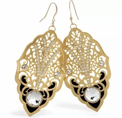 Pendientes Brighton Albertine Largos Cristal Alambre Francés Nuevos con Etiquetas $76 Foto 1 de 4