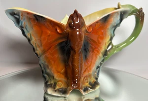 FRÜHES ROYAL BAYREUTH SCHMETTERLINGSMILCHKÄNNCHEN 4 3/4" HOCH BLAUE MARKIERUNG SELTEN - Bild 1 von 6