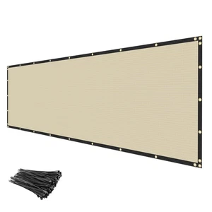 INF 175GSM Privacy Fence Screen Windscreen Fencing Mesh Shade Cover Garden-Beige - Picture 1 of 7