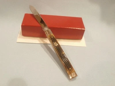 QUEEN CUTLERY  1 BLADE DOCTOR'S KNIFE  WINTERBOTTOM BONE  3 5/8"   NIB - Image 1 of 4