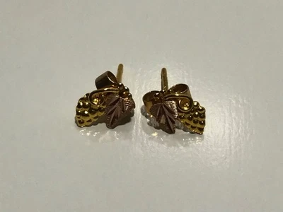 Black Hills Gold Earrings in 10k With 14k Posts Stud Earrings - Image 1 of 4