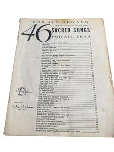 Vintage 1961 46 geistliche Lieder für ganzjähriges Orgel Klavier goldene Glockenlieder Gottesdienst lesen - Bild 1 von 6