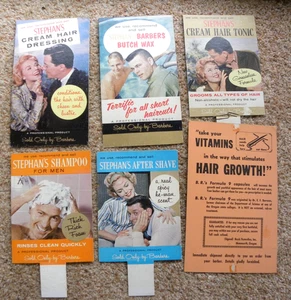 Vintage Stephans Friseur Produkt Werbekarten - Bild 1 von 1