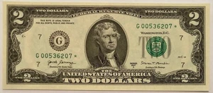 STAR 2017-A STAR NOTE TWO Dollar Chicago -UNC - great note for collectors !! 207 - Picture 1 of 2