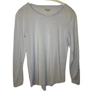 Athleta Damen Essence Athletic Top Langarm Split Back Hellblau Gr. XS - Bild 1 von 9
