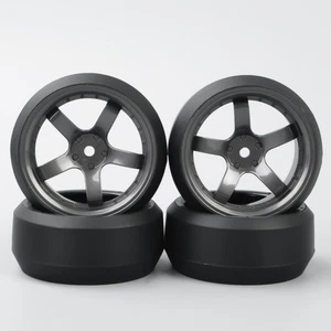 Neumáticos y ruedas de deriva de 3 grados a la deriva de automóvil 1:10 en carretera 12 mm hexagonales 4 piezas - Imagen 1 de 6