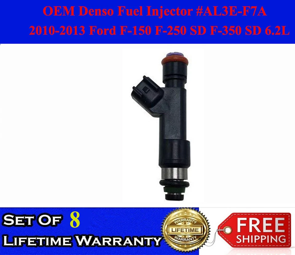 Inyector de combustible único Denso genuino para Ford F-150 2010-2013 6,2 L AL3E-F7A Foto 1 de 1