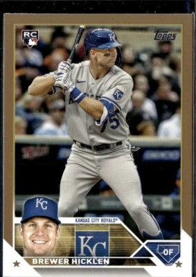 2023 TOPPS UPDATE GOLD #US37 BREWER HICKLEN RC (1572/2023) - Image 1 of 2