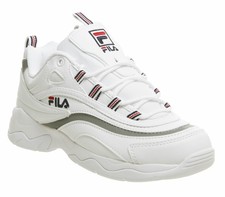 Womens Fila White Synthetic Lace Up Trainers Size UK 5 *Ex-Display