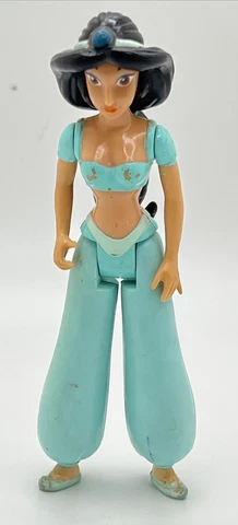 Disney Mattel Aladdin "Jasmine" Toy Cake Topper 4 1/2" Tall Movable Arms Legs Cover