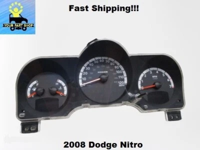 05172367AA 2008 Dodge Nitro Velocímetro Instrumentos Medidores Cuadro sin Pantalla Foto 1 de 4