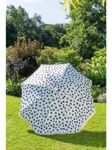 Ombrellone Boho 2M a pois con frange crema e palo bianco - Foto 1 di 1