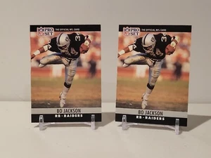 2 Lot 1990 Pro Set Bo Jackson #155 Oakland Raiders - Picture 1 of 2