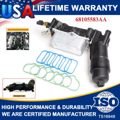 Conjunto de enfriador de aceite de motor para Dodge Grand Caravan 2014 2015 2016 68105583AF 3,6 Foto 1 de 4