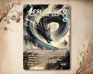 Aesi, Tyrant of Gyre Strait - High Quality Custom Card [ Japanese Custom Art ] - Picture 1 of 1