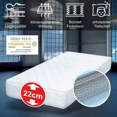 Federkernmatratze Opal 90x190 orthopädisch fest Höhe 22cm Bandscheiben gerecht✔️ - Bild 1 von 4