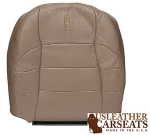 1997 1998 1999 Lincoln Navigator Passenger Top Lean Back LEATHER Seat Cover TAN - Picture 1 of 4