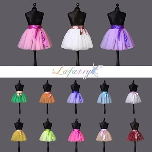 5 layers bag ballet dry tulle skirt petticoat dance skirt carnival colorful short lafairy - Picture 1 of 63