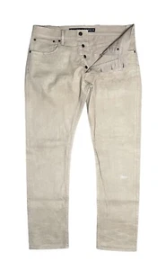 Ralph Lauren Black Label Men’s (34x32) Beige Khaki Button Fly Straight Jeans - Picture 1 of 5