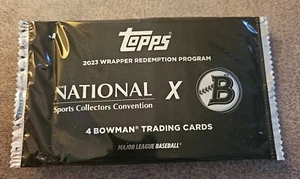 2023 Topps National Convention Bowman Wrapper Redemption Silver Pack NSCC  - Picture 1 of 2