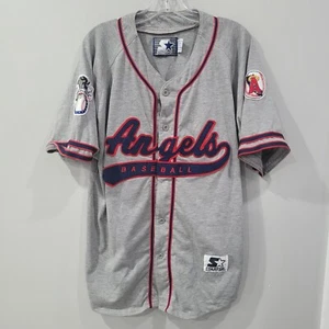 Rare Vintage 90s Starter California Anaheim Angels Script Baseball Jersey Mens L - Picture 1 of 9