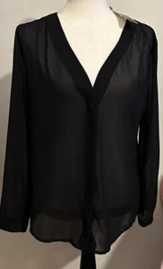 Urban Coco Blouse Small Long Sleeve Button Down Lightweight Ladies Top - Picture 1 of 2