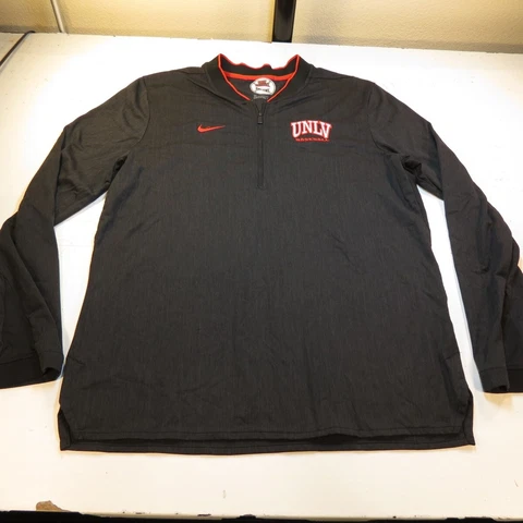 NIKE UNIVERSITY LAS VEGAS UNLV REBELS BASEBALL 1/4 ZIP SWEATSHIRT Sz Mens L Cover