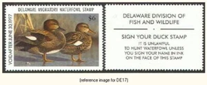D2K Delaware Duck Stamp 1996 $6.00 - Picture 1 of 1
