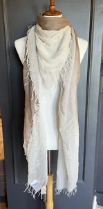 New Auth Chan Luu Dip Dyed Ombre Cashmere Silk Scarf Color: Cinder Mix - Picture 1 of 7