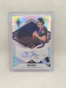 2021 Panini Phoenix Davis Mills Patch Auto Rookie Photo Shoot /199 RPA Texans - Picture 1 of 2