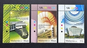 2009 Malaysia Architecture Energy Efficient Buildings, 3v Stamps Plate T/L Tabs - Picture 1 of 2